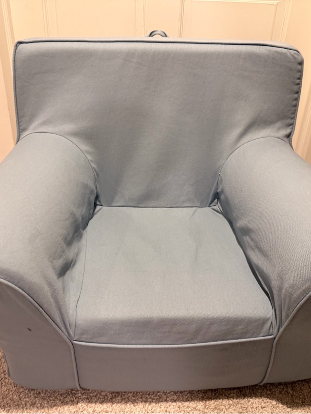 Pottery Barn Kids Anywhere Chair w/ Light Blue Slipcover